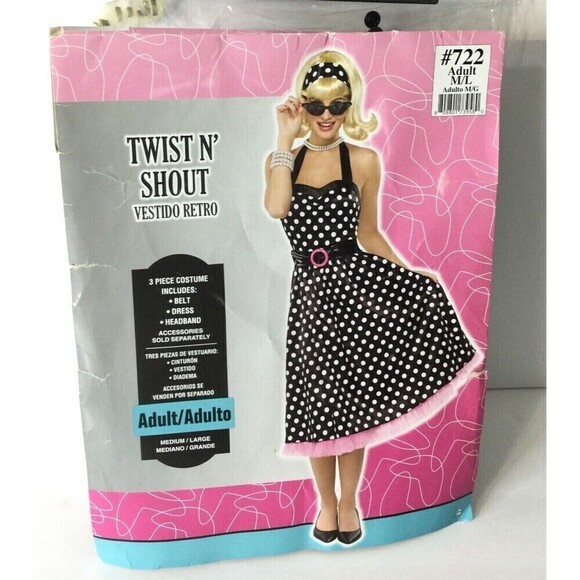 Twist N Shout Adult Retro Womens Halloween Costume Medium Large similar Barbie - Picture 3 of 5